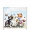 Cicás papírszalvéta 25x25 cm 20 db-os Kittens in flower field