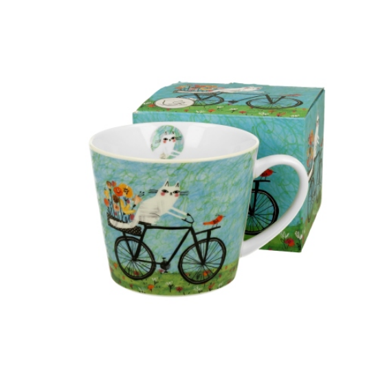 Bögre, csésze Cicás Porcelán bögre 610 ml Cat Bike
