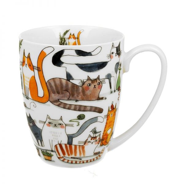 Cicás porcelán bögre díszcsomagolásban – 360 ml – CATS