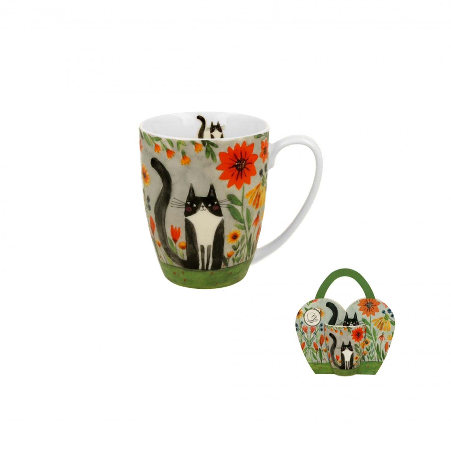 Bögre Cicás porcelán bögre Meadow 350 ml