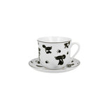 Bögre Cicás porcelán csésze aljjal díszdobozban