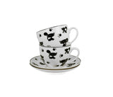 Bögre Cicás porcelán csésze aljjal két személyes díszdobozban