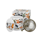 Bögre, csésze Cicás porcelán teás bögre szűrővel Lazy cats