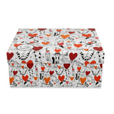 Bögre, csésze Cicás szívesecskés porcelán teás csésze aljjal két személyes Cats and hearts