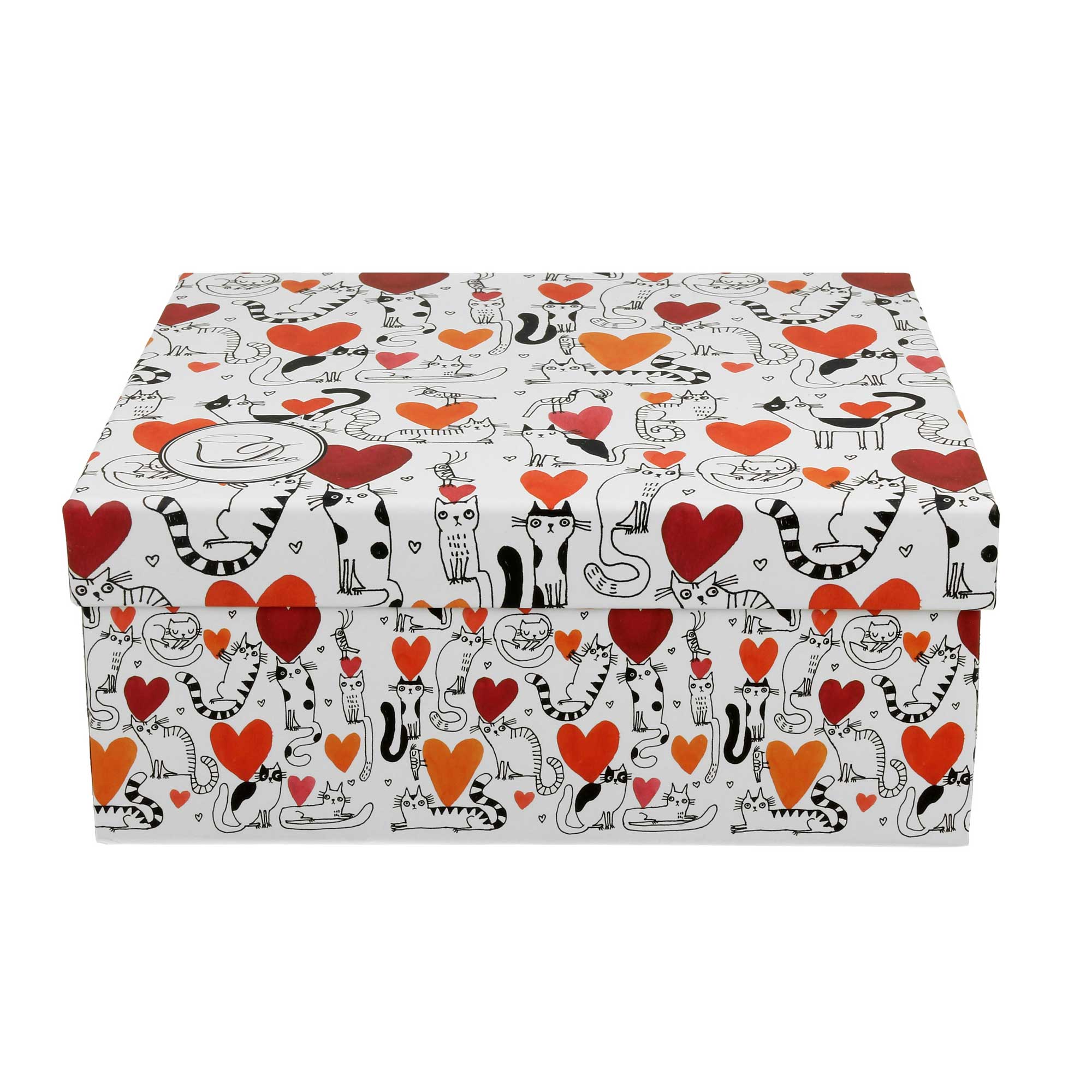 Bögre, csésze Cicás szívesecskés porcelán teás csésze aljjal két személyes Cats and hearts