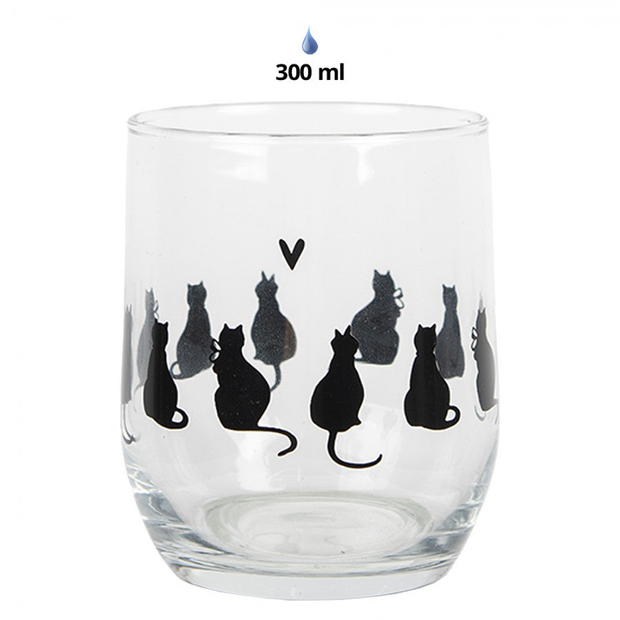 Pohár Cicás üveg vizes pohár 300 ml