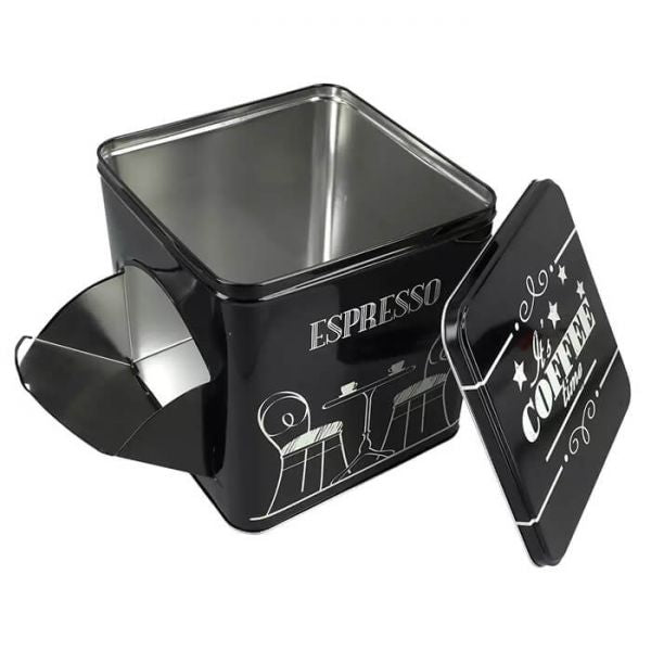Coffee kávés fémdoboz ablakos adagolóval