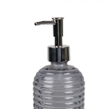 Szappanadagoló Csíkos üveg folyékony szappanadagoló 400 ml szürke