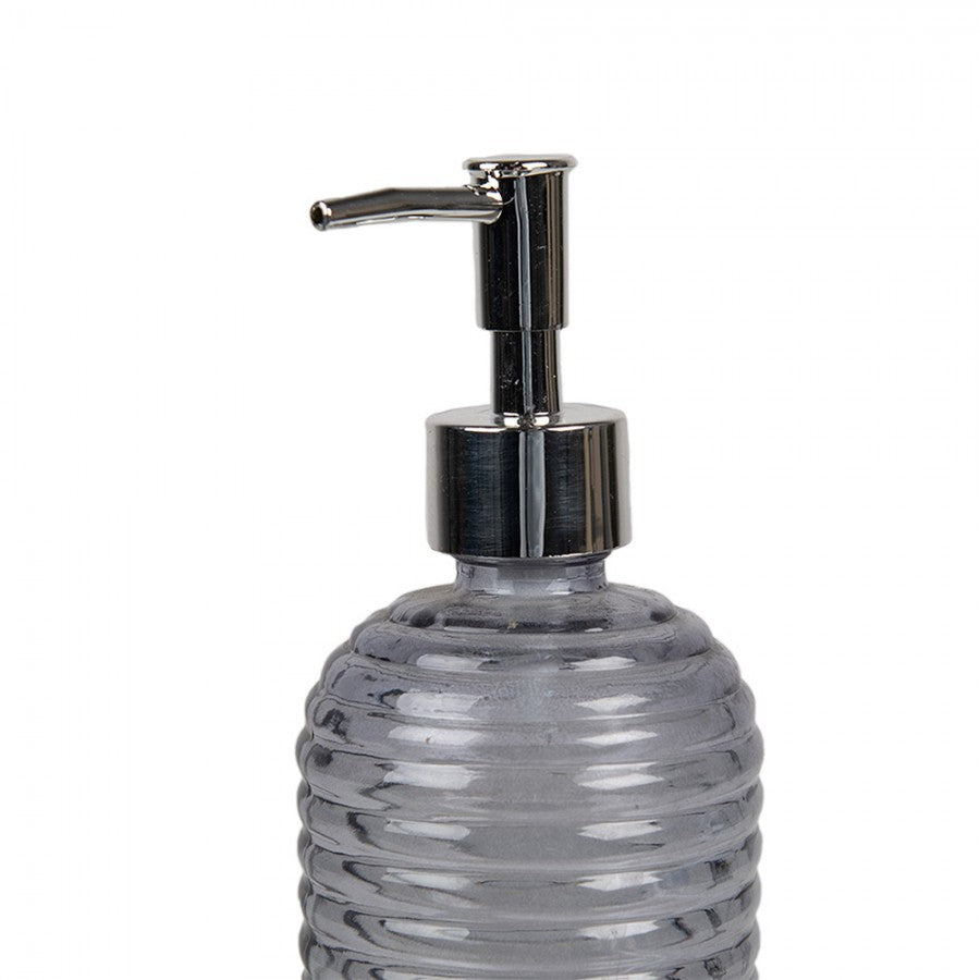 Szappanadagoló Csíkos üveg folyékony szappanadagoló 400 ml szürke