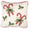 Karácsonyi díszpárna töltelékkel 45x45 cm polyester cukorpálcás