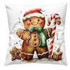 Karácsonyi díszpárna töltelékkel 45x45 cm polyester mézi cukorbottal