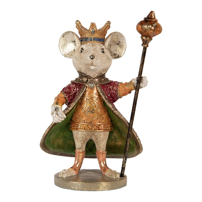 Vintage egér figura karácsonyi dekoráció 25 cm