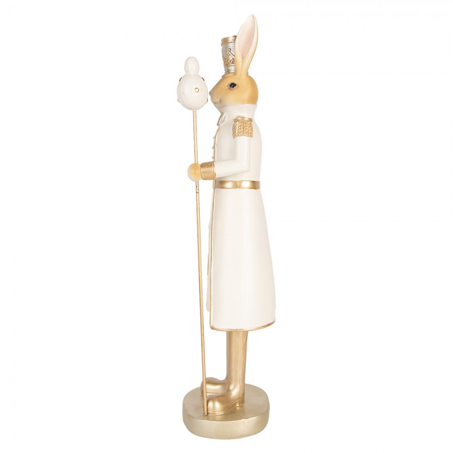 Dekoratív nyúl figura bézs arany színű 47 cm