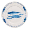 Kék hal mintás porcelán tányér 26 cm