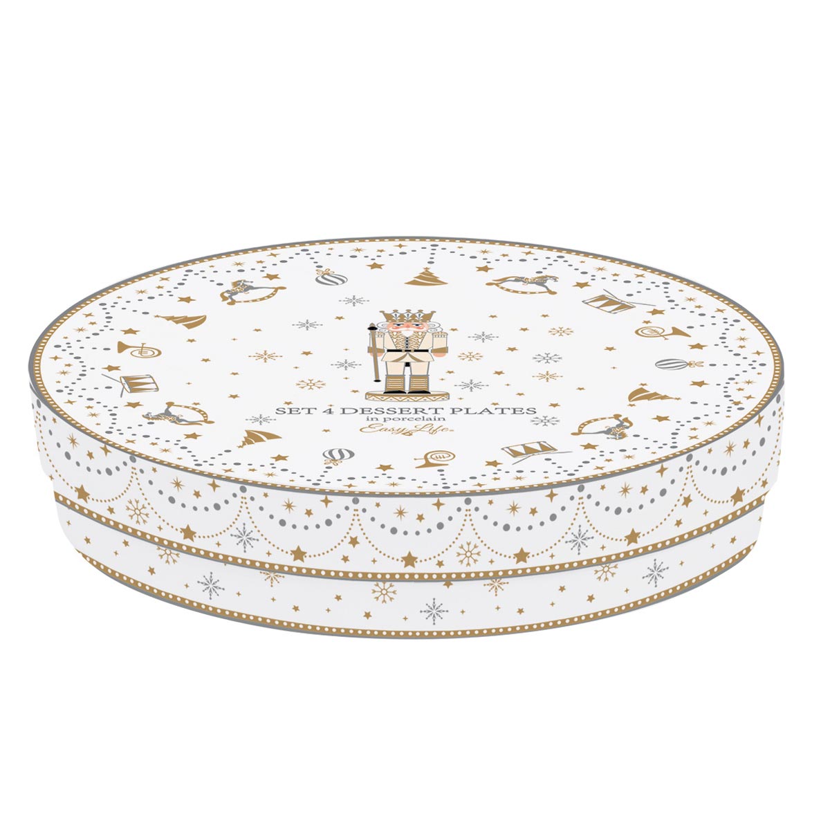 Tányér, étkészlet Diótörő karácsonyi porcelán desszertes tányér 4 db Royal Nutcracker