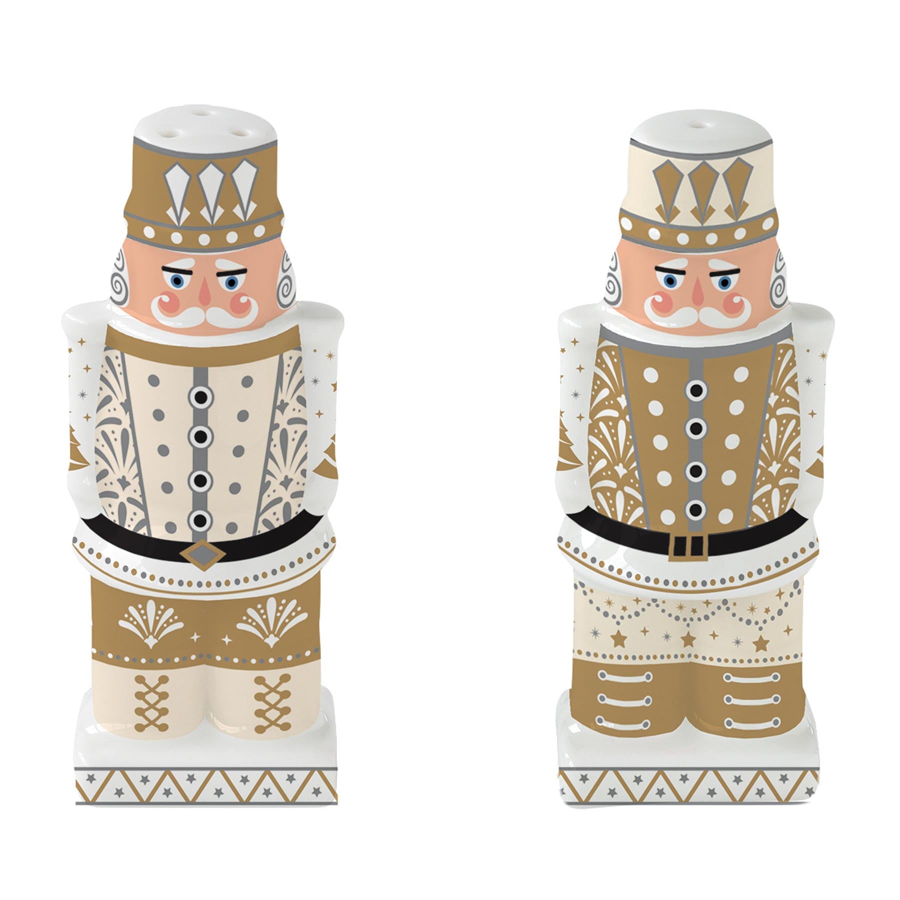 Tányér, étkészlet Diótörő karácsonyi porcelán só-borsszóró szett Royal Nutcracker