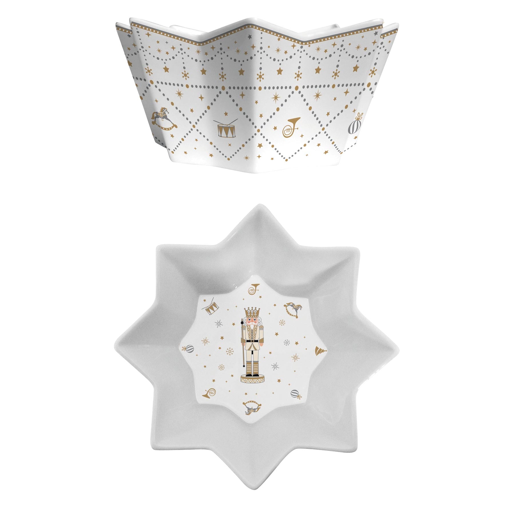 Tányér, étkészlet Diótörő karácsonyi porcelán tál 20 cm Royal Nutcracker