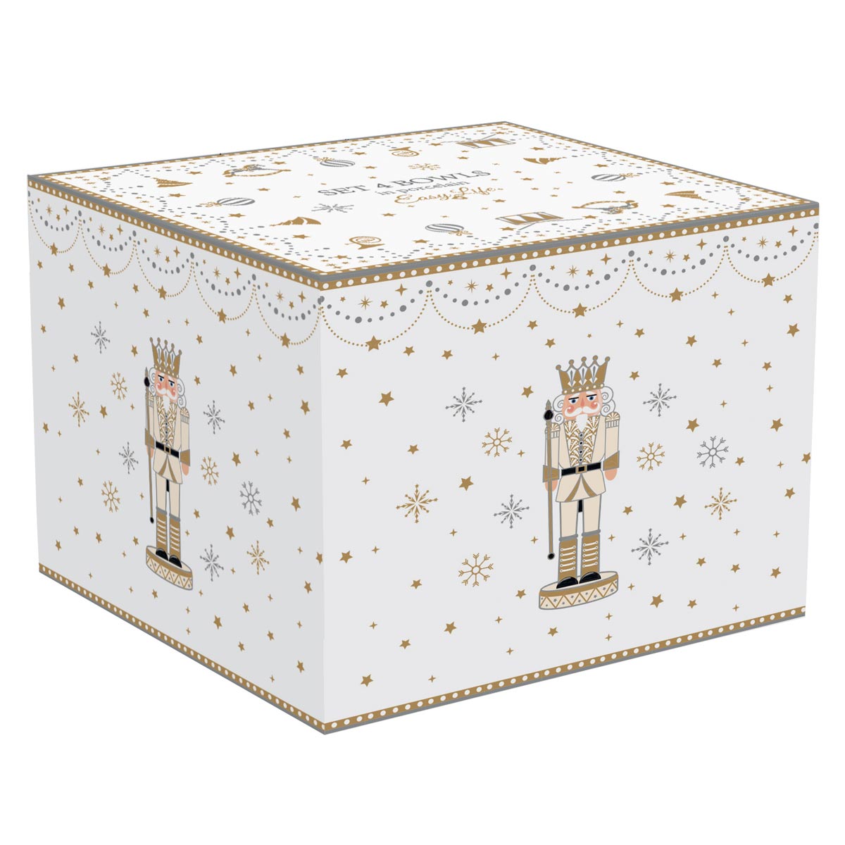Tányér, étkészlet Diótörő karácsonyi porcelán tálka 4 db Royal Nutcracker