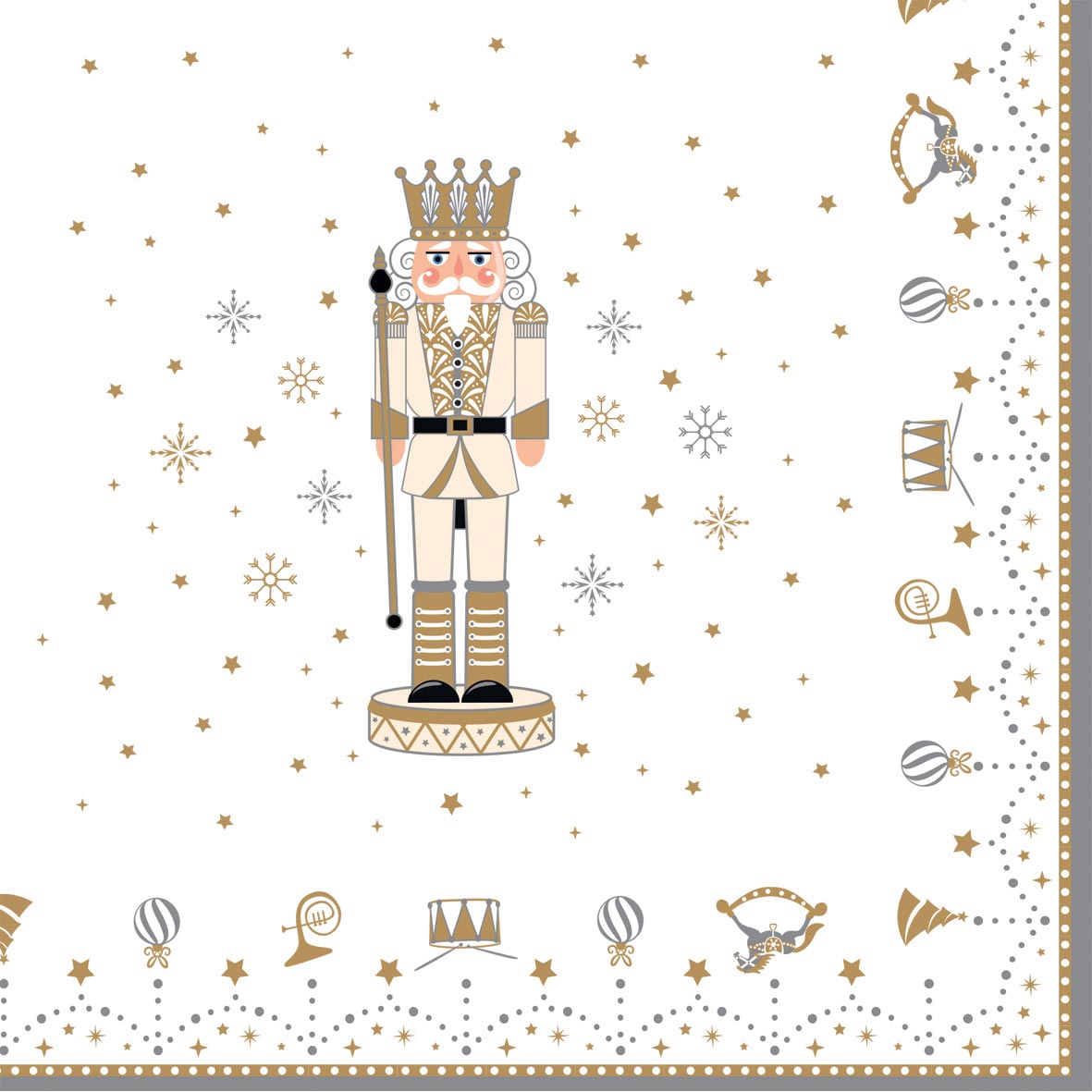 Tányér, étkészlet Diótörő karácsonyi szalvéta Royal Nutcracker