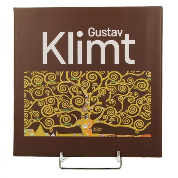 Klimt porcelán desszertes tányér készlet - 2 darabos - Életfa díszdobozban