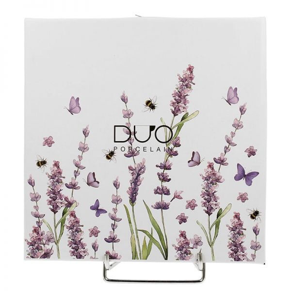 Levendulás porcelán desszertes tányér készlet - 2 darabos - díszdobozban - Classic Lavender