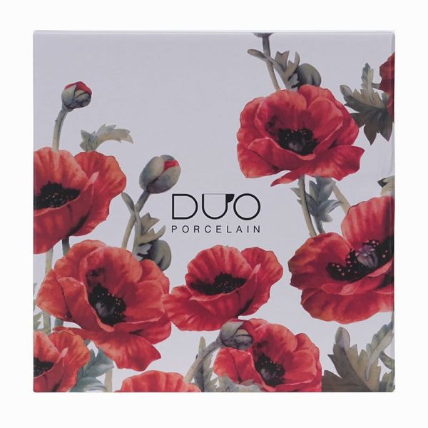 Pipacsos porcelán desszertes tányér készlet - 2 darabos - díszdobozban - Classic Poppie
