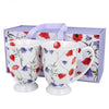 Pipacsos és harangvirágos porcelán bögre szett - 340 ml - ajándékdobozban