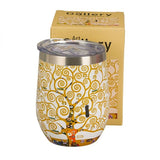 Klimt utazóbögre / duplafalú hőtartó fém pohár - 330 ml - Életfa
