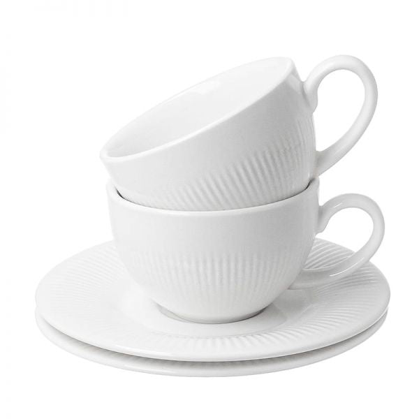 Duo Raphael fehér porcelán espresso kávéscsésze aljjal – 110 ml – 2 személyes készlet
