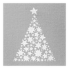Karácsonyi szalvéta Tree on Canvas silver dombornyomott 33x33 cm 15 db-os