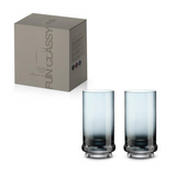 Pezsgős pohár Elegáns long drink pohár 2 db szett színes kék üveg