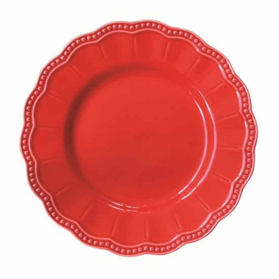 Tányér, étkészlet Elite Red prémium piros porcelán desszertes tányér