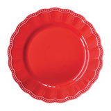 Tányér, étkészlet Elite Red prémium piros porcelán lapostányér