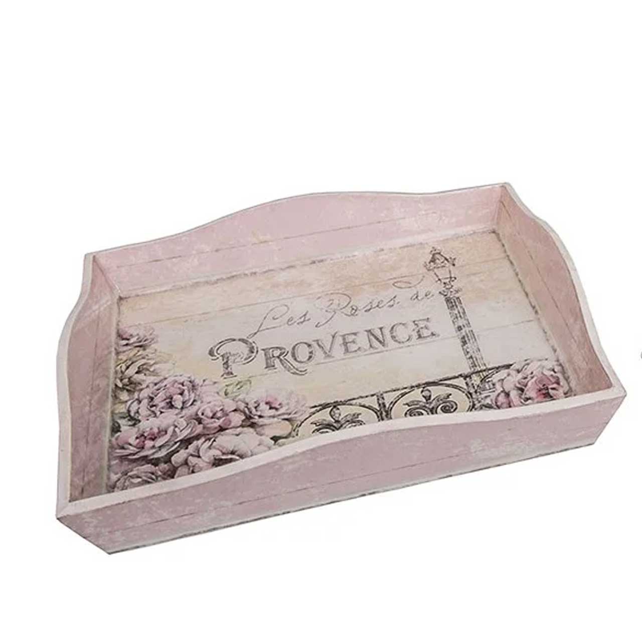 Tálca Fa tálca 2 db szett antikolt provence-i képekkel