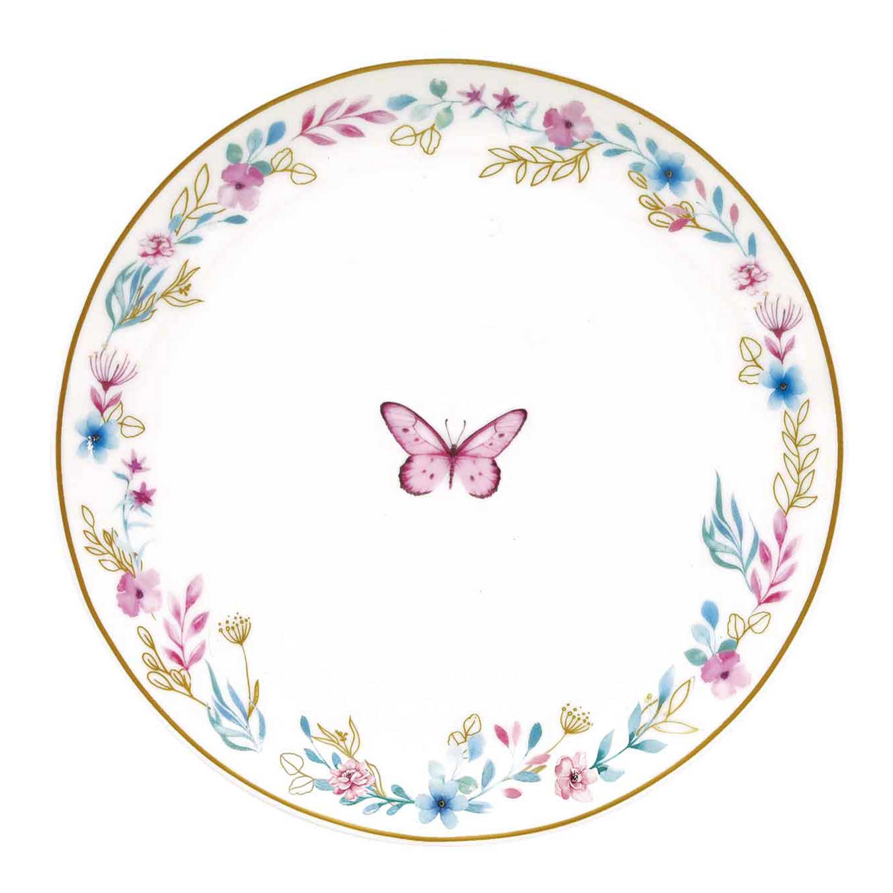 Porcelán desszertes tányér szett 2 db-os díszdobozban Fancy Garden