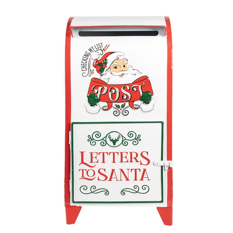 Lámpás Fehér fém karácsonyi postaláda Letters to Santa
