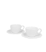 Bögre, csésze Fehér porcelán csésze virág domborítással 2 személyes díszdobozban Alice