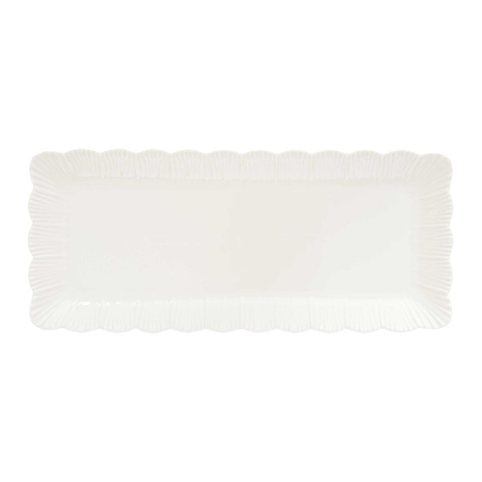 Tálca Fehér porcelán sültes kínáló tálca 36X15,5 cm Fleuri