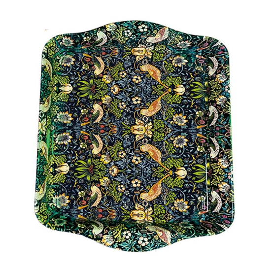 Tálca Fém konyhai tálca William Morris STRAWBERRY THIEF