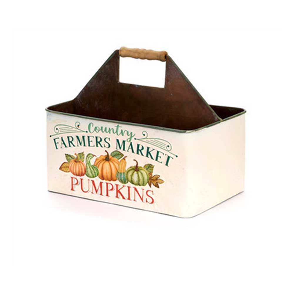 Őszi fém tároló láda Farmers market