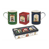 Karácsonyi porcelán bögre ajándék szett díszdobozban Festive Avenue