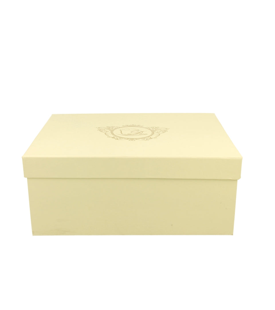 Porcelán csésze + alj 220 ml 2 személyes ECRU díszdobozban
