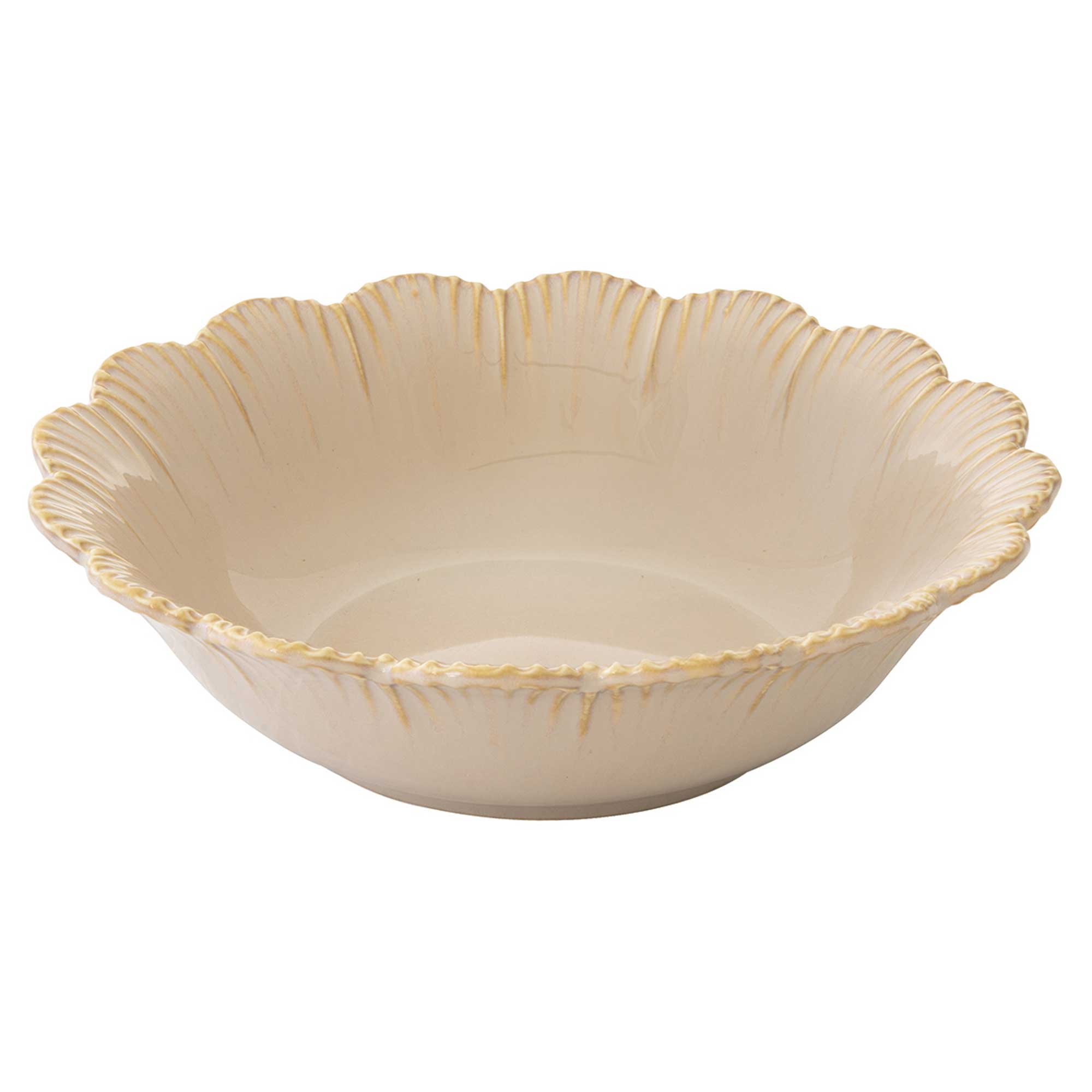 Tányér, étkészlet Fleuri 18 részes prémium bézs porcelán étkészlet Easy Life