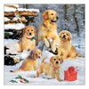 Szalvéta Golden retriever kölykök karácsonyi papírszalvéta 33x33 cm 20 db-os