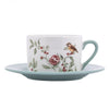 Gránátalmás - madaras porcelán csésze aljjal - 230 ml