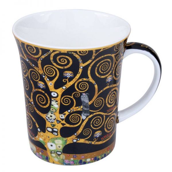 Bögre, csésze Gustav Klimt porcelán bögre díszdobozban 420 ml Életfa