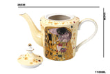 Teáskanna Gustav Klimt porcelán teáskanna díszdobozban A Csók