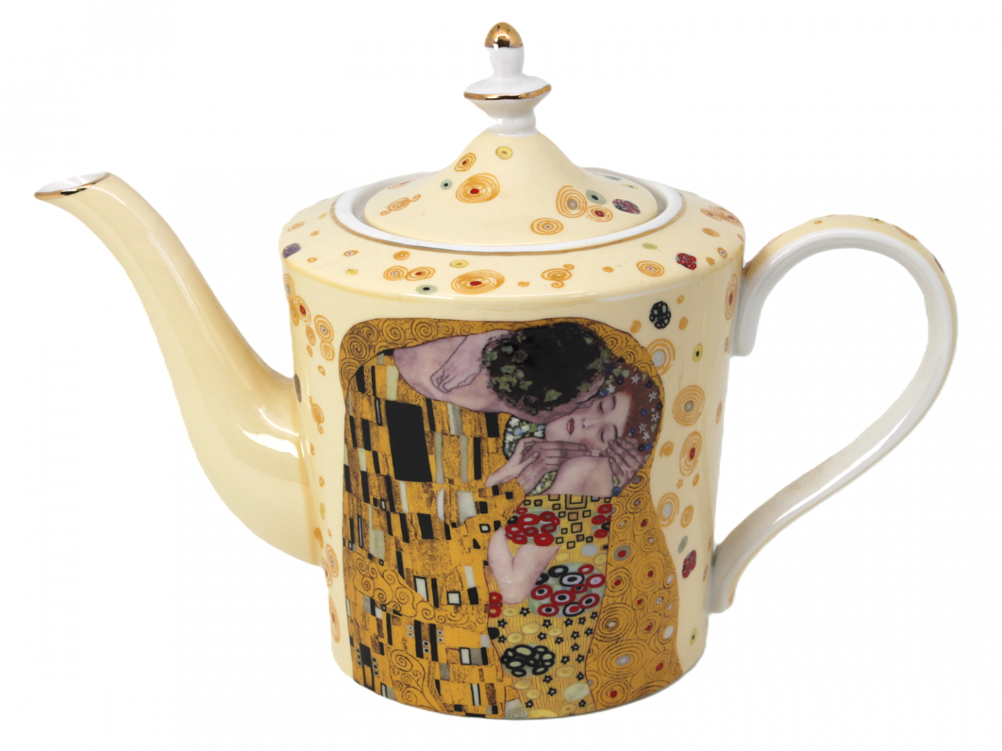 Teáskanna Gustav Klimt porcelán teáskanna díszdobozban A Csók