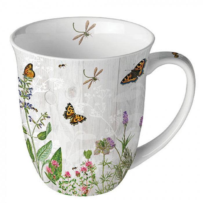 Gyógynövénykert porcelán bögre 400 ml