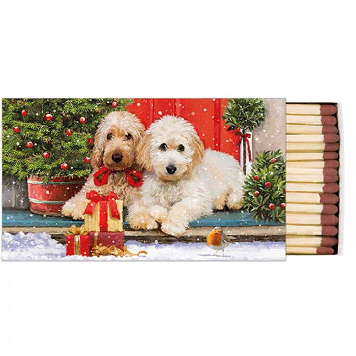 Gyufa Gyufa Kutyás karácsonyi díszdobozban